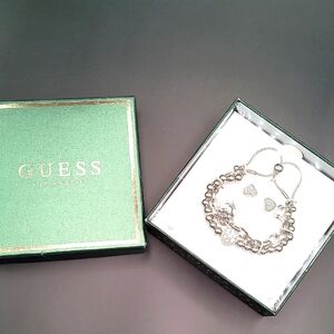 Guess Silver Bracelet Set